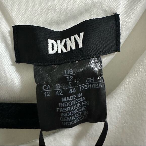 DKNY White Cape Overlay Dress Women’s size 12 NWT beautiful bridal cocktail mini - Picture 4 of 9